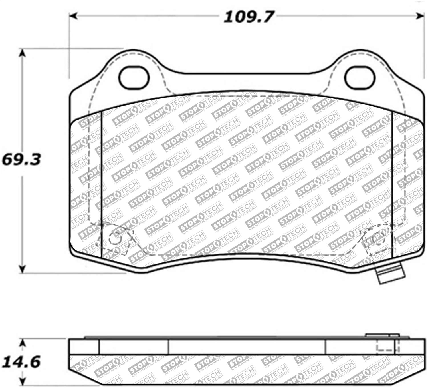 Brake Pads StopTech 305.10530 Street Select with Hardware