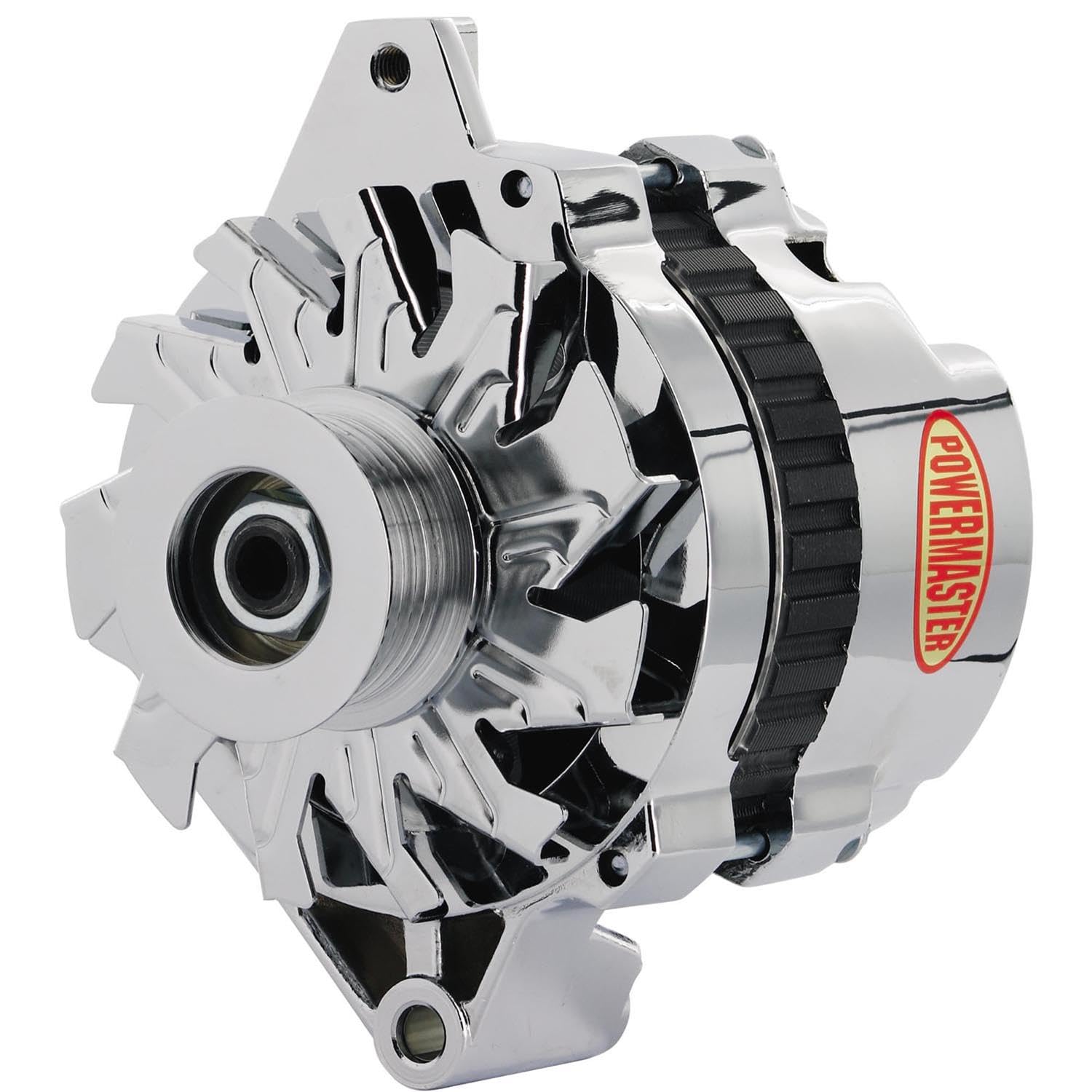 Alt GM CS130 Chrome Powermaster 140A XS Volt™ 6 grv Pulley Str MTG 6.61"
