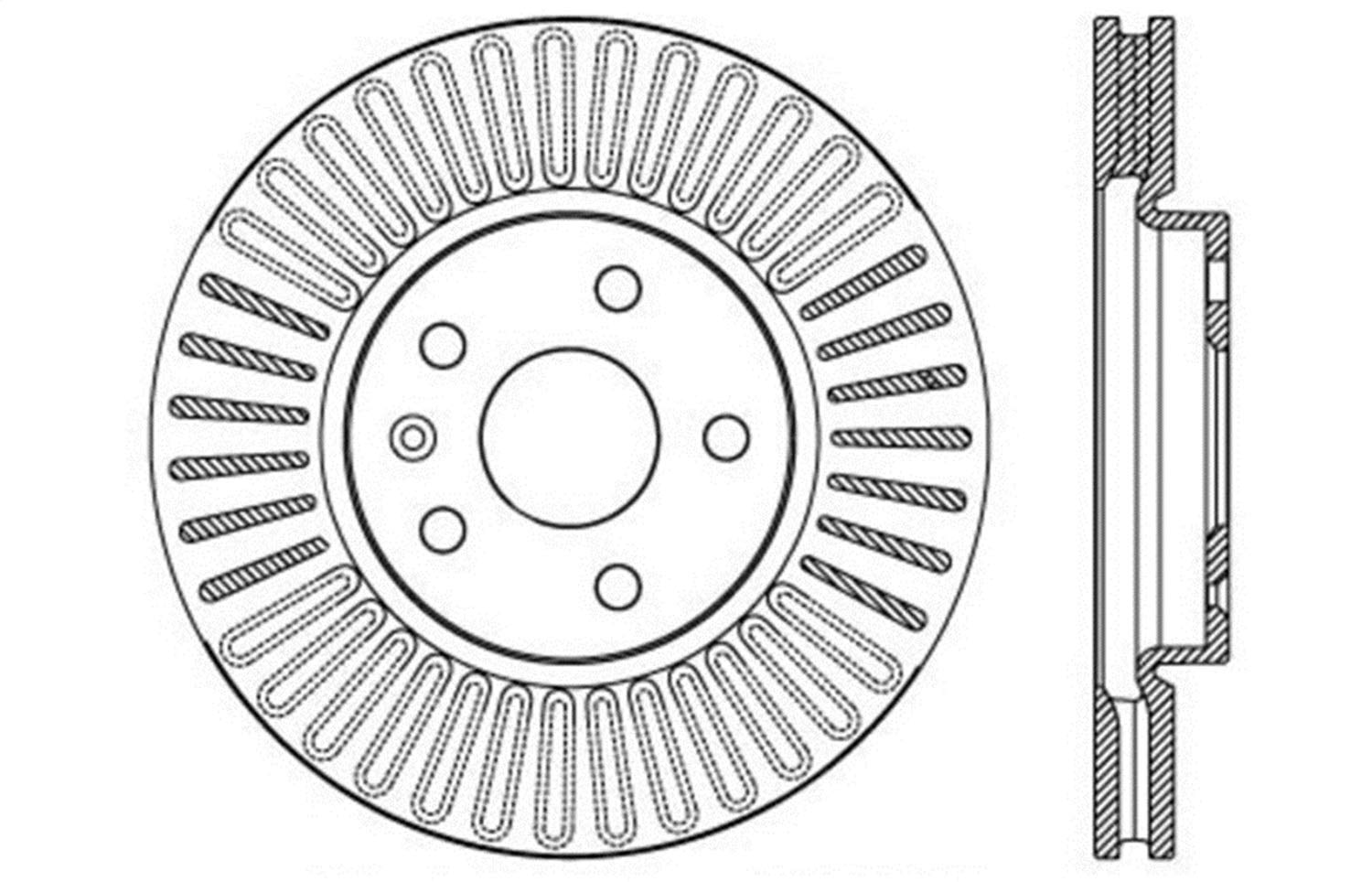 Sport Drilled/Slotted Brake Rotor StopTech 127.62120R (Front Right), 1 Pack