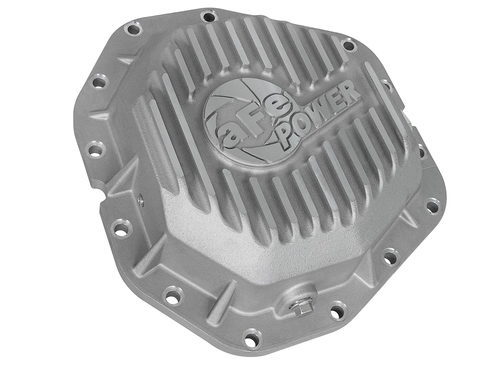 aFe POWER Rear Differential Cover Street Series Raw w/Machined Fins - #46-70380 - Ford Diesel Trucks 17-23 V8-6.7L (td) (Dana M300-14)