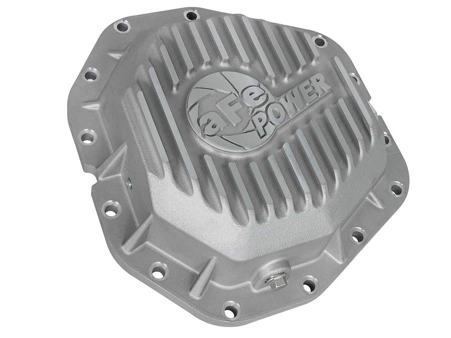 aFe POWER Rear Differential Cover Street Series Raw w/Machined Fins - #46-70380 - Ford Diesel Trucks 17-23 V8-6.7L (td) (Dana M300-14)