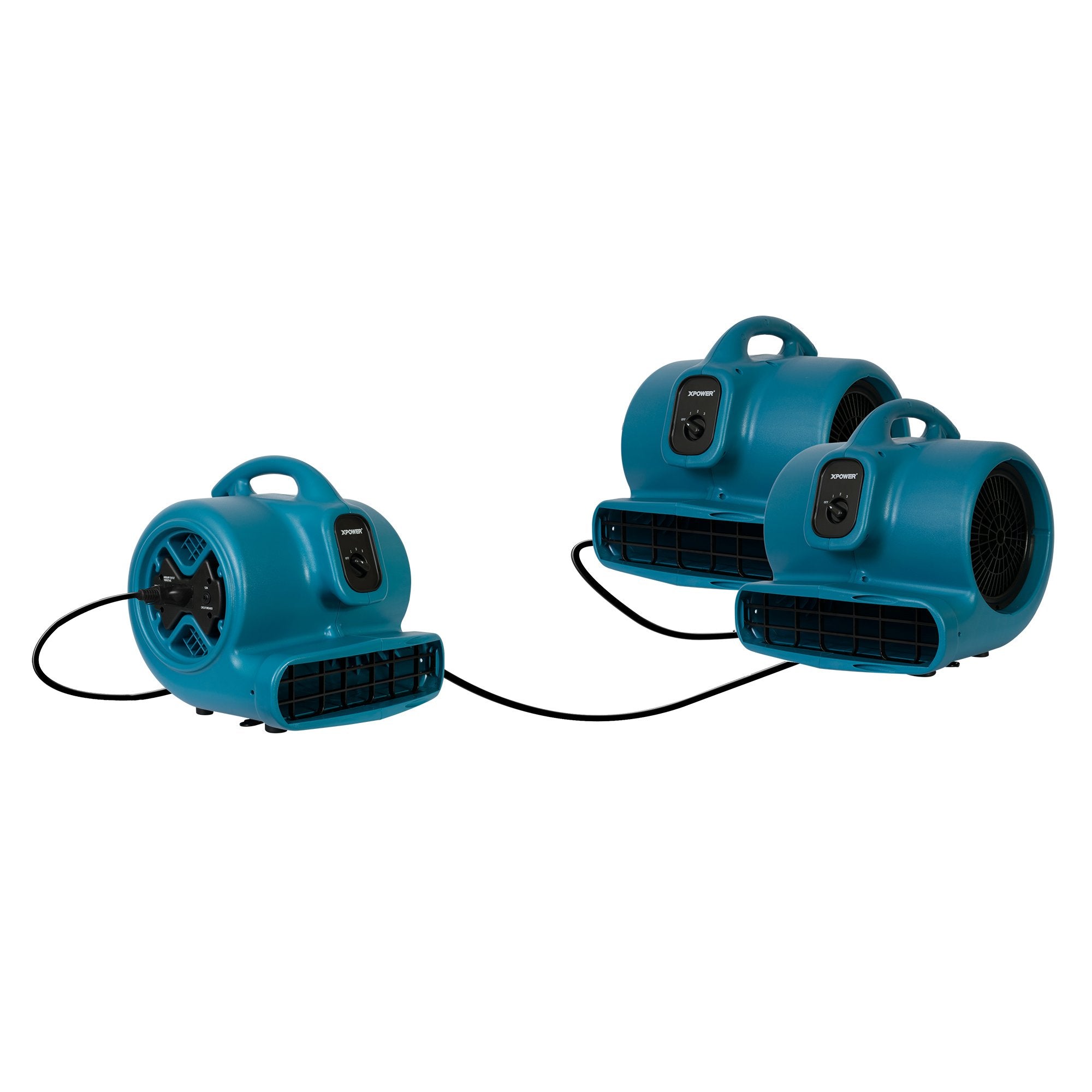 XPOWER 1/3 HP X-600A Pro 2400 CFM Centrifugal Air Mover, Carpet Dryer, Floor Fan, Blower, Daisy Chain, for Water Damage Restoration, Janitorial, Plumbing, Home Use