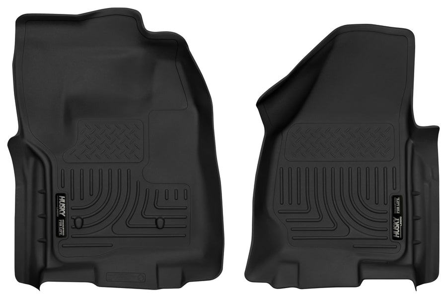 Husky Liners Floor Mats X-act Contour | Fits 2012-2016 Ford F-250/F-350 Standard Cab with Drivers Side Foot Rest & Manual Transfer Case Shifter | Front Row, 2-pc Black - 52761