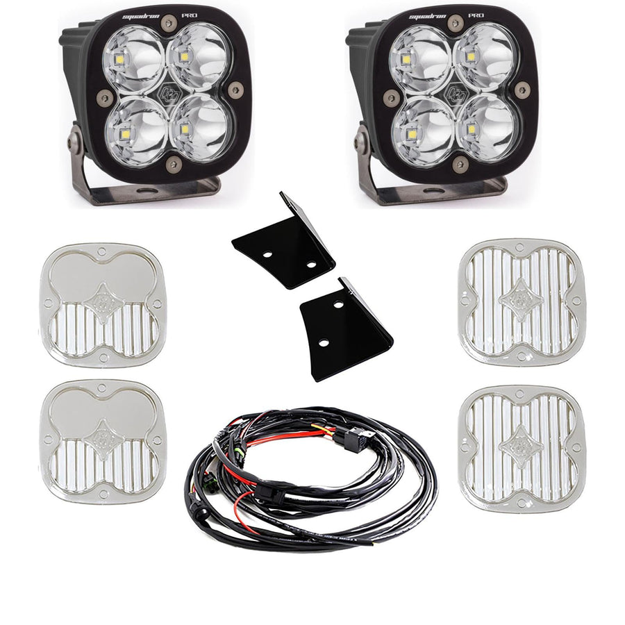 Baja Designs A-Pillar Kit Squadron Pro LED for Jeep Wrangler JK 2007-18 (Spot Lens; Clear)