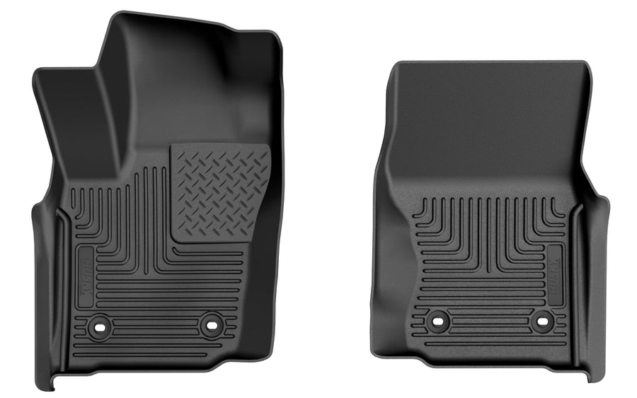 Husky Liners X-act Contour Floor Mats | 2024-2025 Toyota Tacoma Fits, Double & Access CAB ONLY w/Auto Trans | Front Row, 2-pc Black - 54581