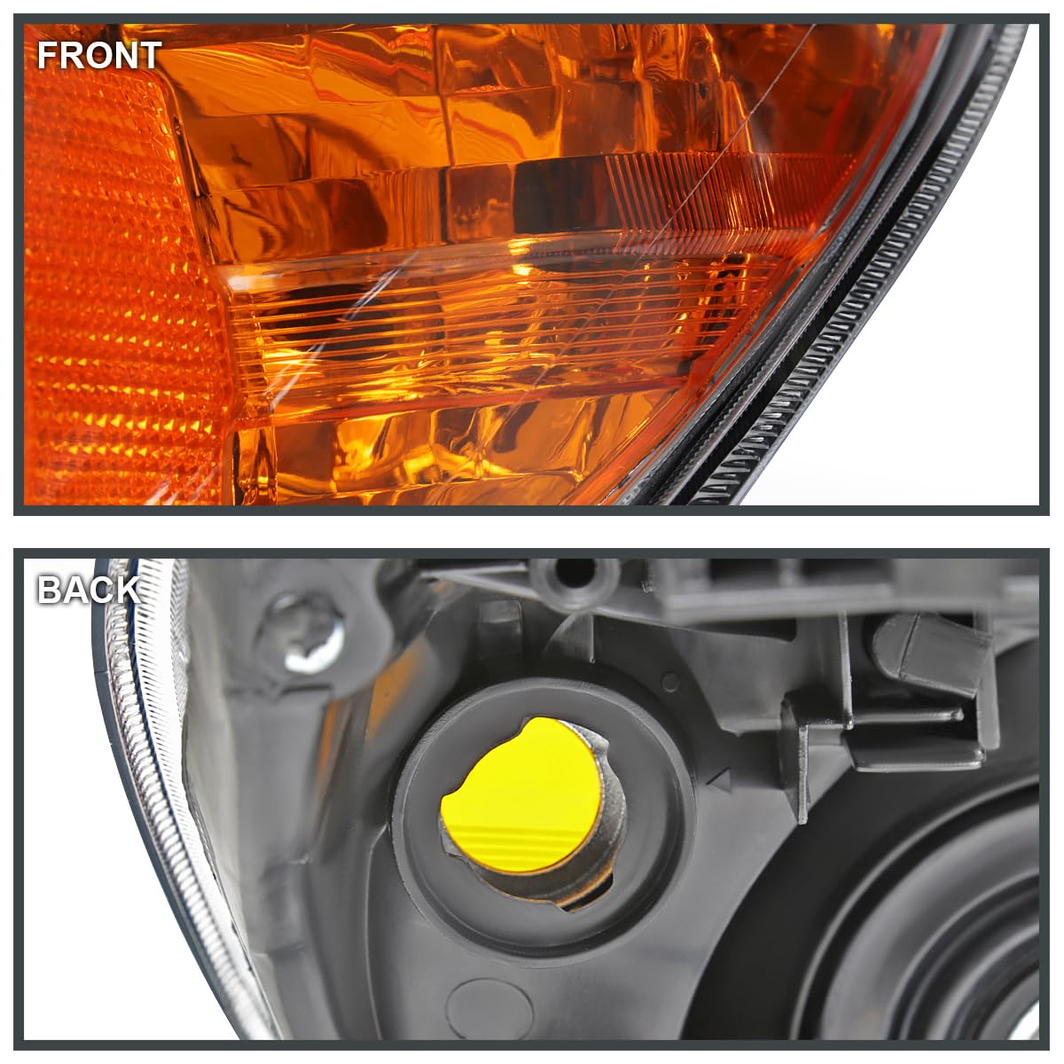 Chrome Headlights SPEC-D TUNING Compatible with 2006-2008 Toyota RAV4, Left + Right Pair Headlamps Assembly