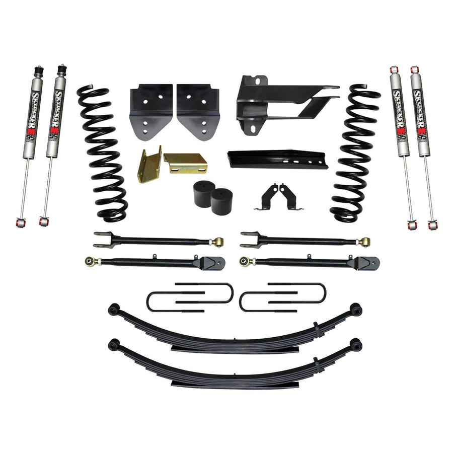 Skyjacker Suspension Lift Kit F174024KS-M w/Shock 4 in. Lift Incl. Front Coil Springs Rear Leaf Springs Adjustable 4-Links M9500 Monotube Shocks