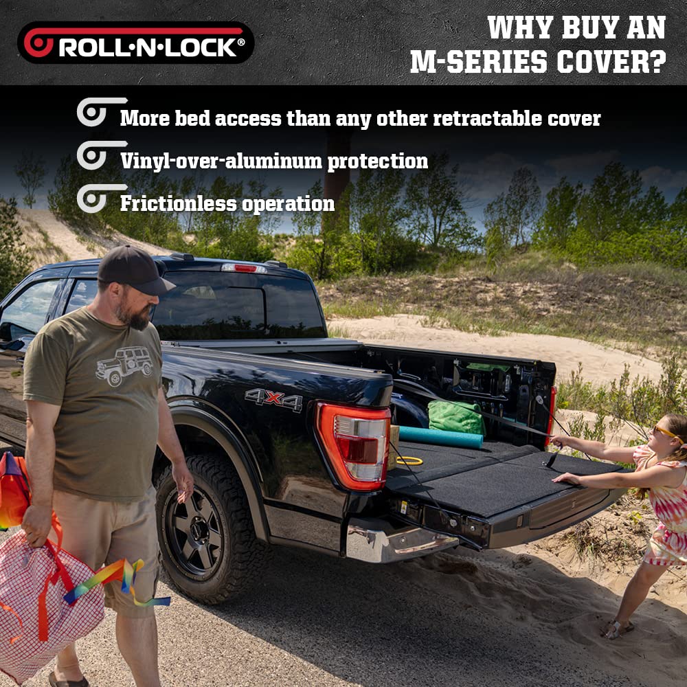M-Series Roll N Lock Retractable Truck Bed Tonneau Cover | LG576M | Fits 2022 Toyota Tundra Ext Cab 6' 7" Bed (78.7")