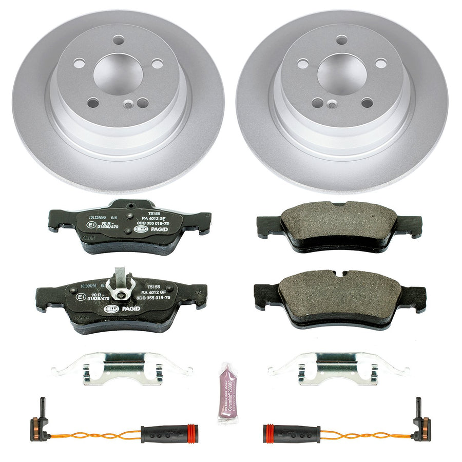 Power Stop ESK5320 Euro-Stop Rear Brake Kit and 2 Rear Sensor Wires For Mercedes-Benz E320 2003-2009, Mercedes-Benz E500 2004-2006 [Model Specific]