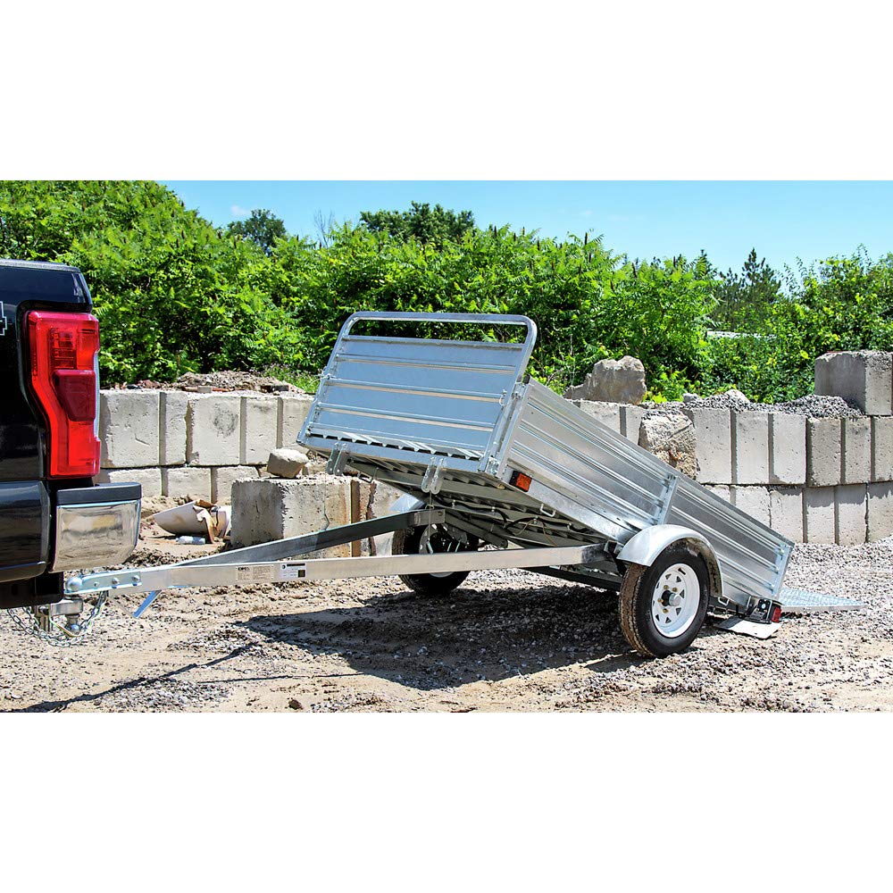 4.5 x 7.5 Galv DK2 Trailer (Drive-Up Gate Included), Load Capacity 1639 lb, Deck Length 7.5 ft, Deck Width 4.5 ft, Model# MMT5X7G-DUG