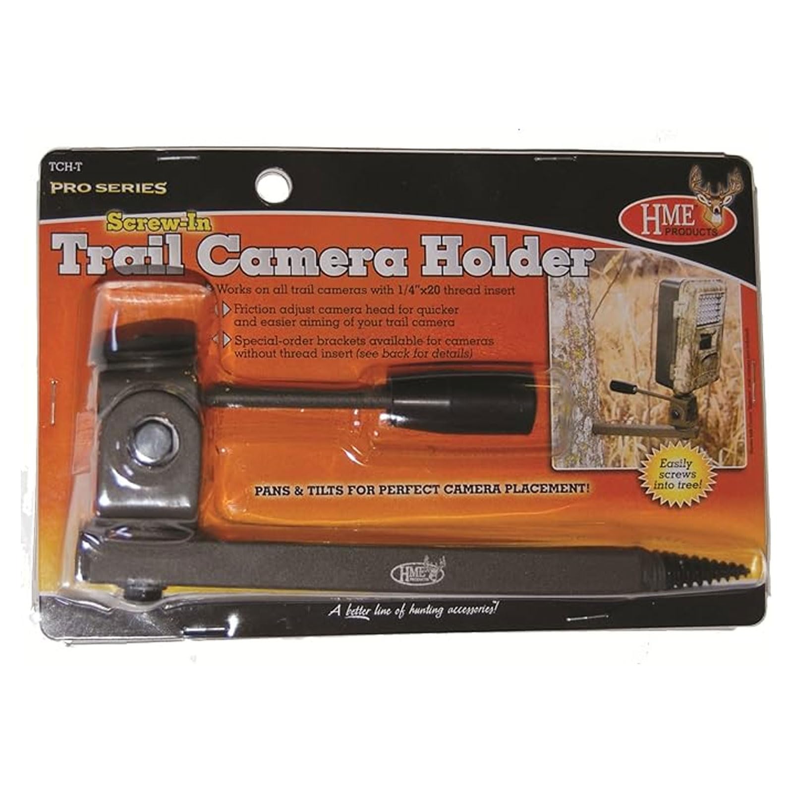 HME Tree Mount Trail Camera Holder with 360-degree Rotational Camera Head | Compact Sturdy Design | Easy Installation & Versatile Compatibility