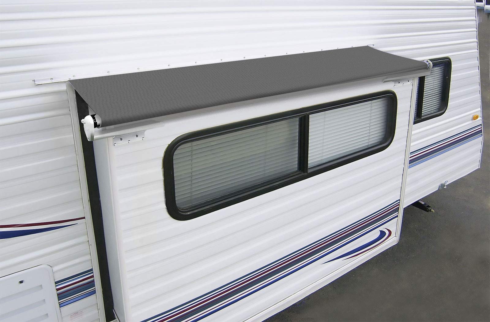 Carefree RV Universal Slideout Awning Fabric Replacement (200" x 47") - Cut to Fit Length, Standard Awning with FLXguard Protection for Pop Out Room (Gray)
