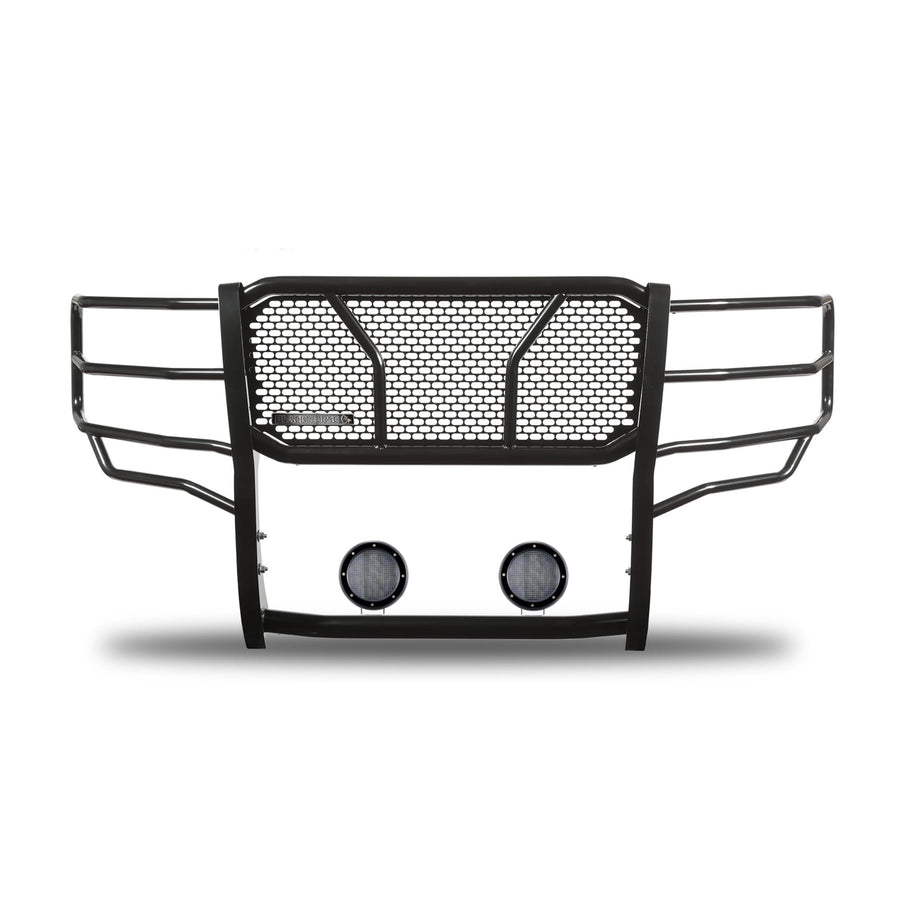 Heavy Duty Black Horse Rugged Grille Brush Bumper Guard Modular Black Come with Pair of 5.3" LED Lights Compatible with 2019-2021 Silverado 1500 LD|2014-2018 Silverado 1500-RU-CHSI14-B-PLFB