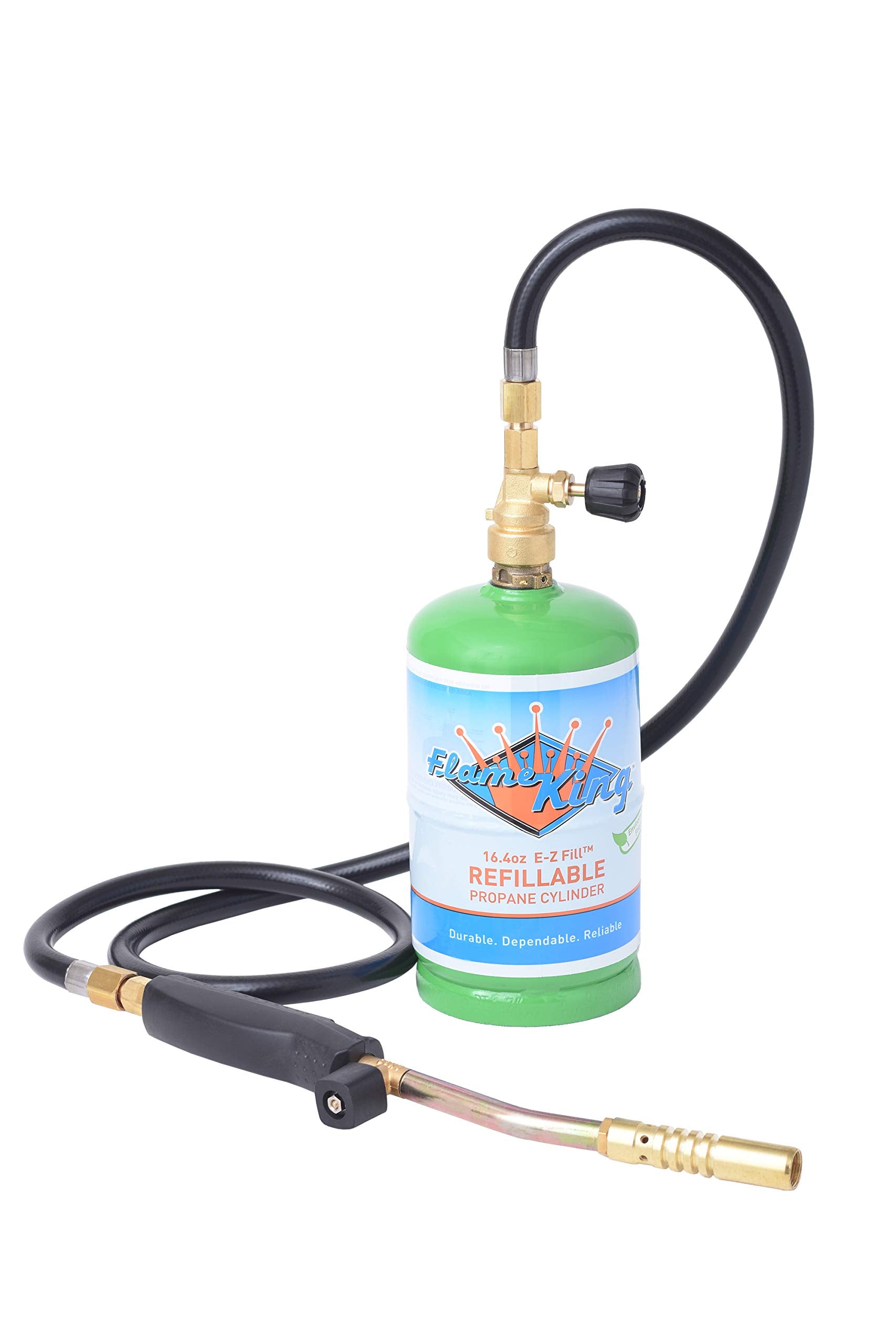Flame King 6,000 BTU Propane Gas Torch Kit w/ 3 Burners for Melting, Brazing Gold and Silver Precious Metals, Welding, Soldering, and Repairs
