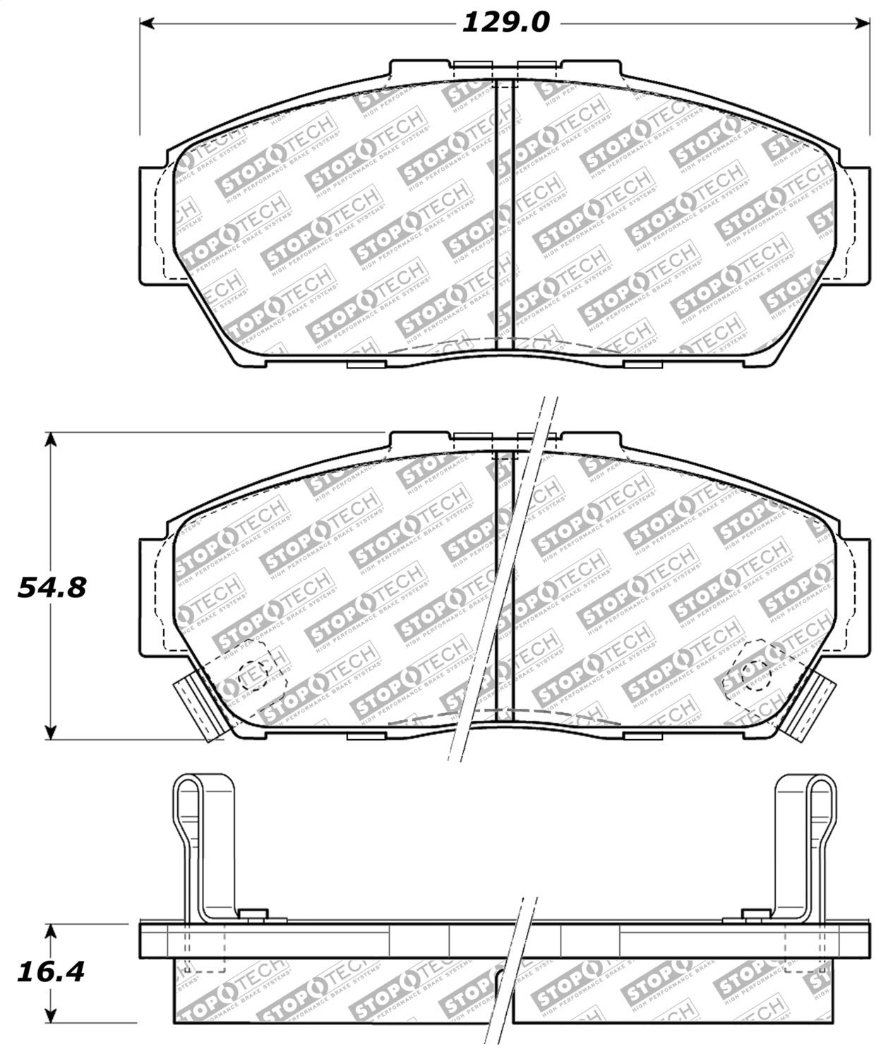 Brake Pads StopTech 305.06170 with Hardware Street Select