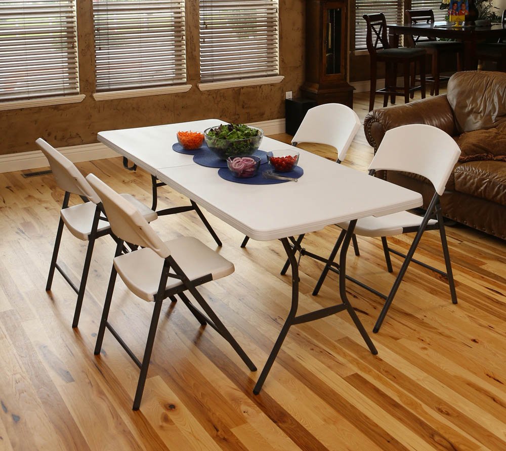 Contoured Lifetime Products Folding Chair, White