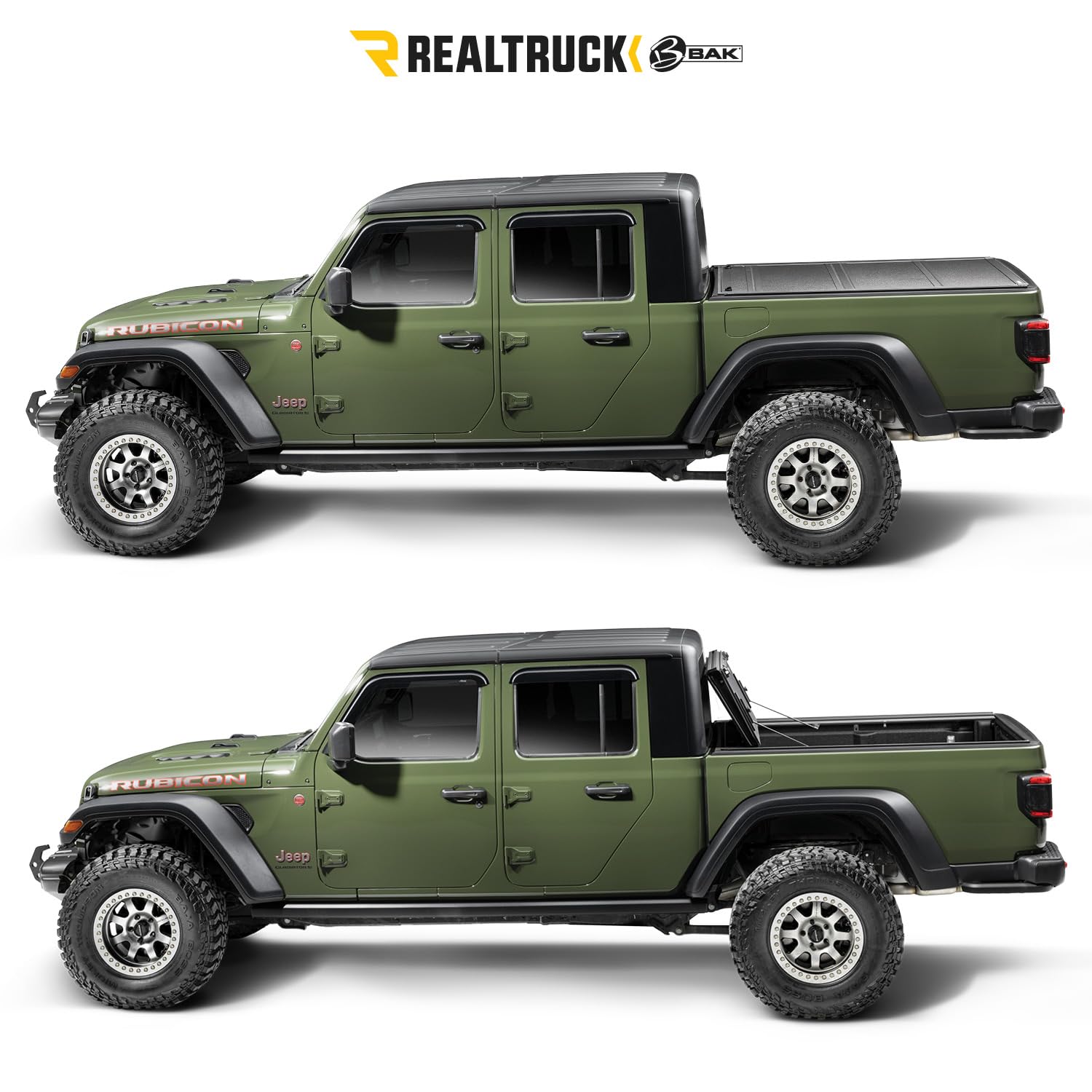 BAK MX4 TS Hard Folding Truck Bed Tonneau Cover | RealTruck | 449332TS | Fits 2019-2023 Ford Ranger 5' 1" Bed (61.2")