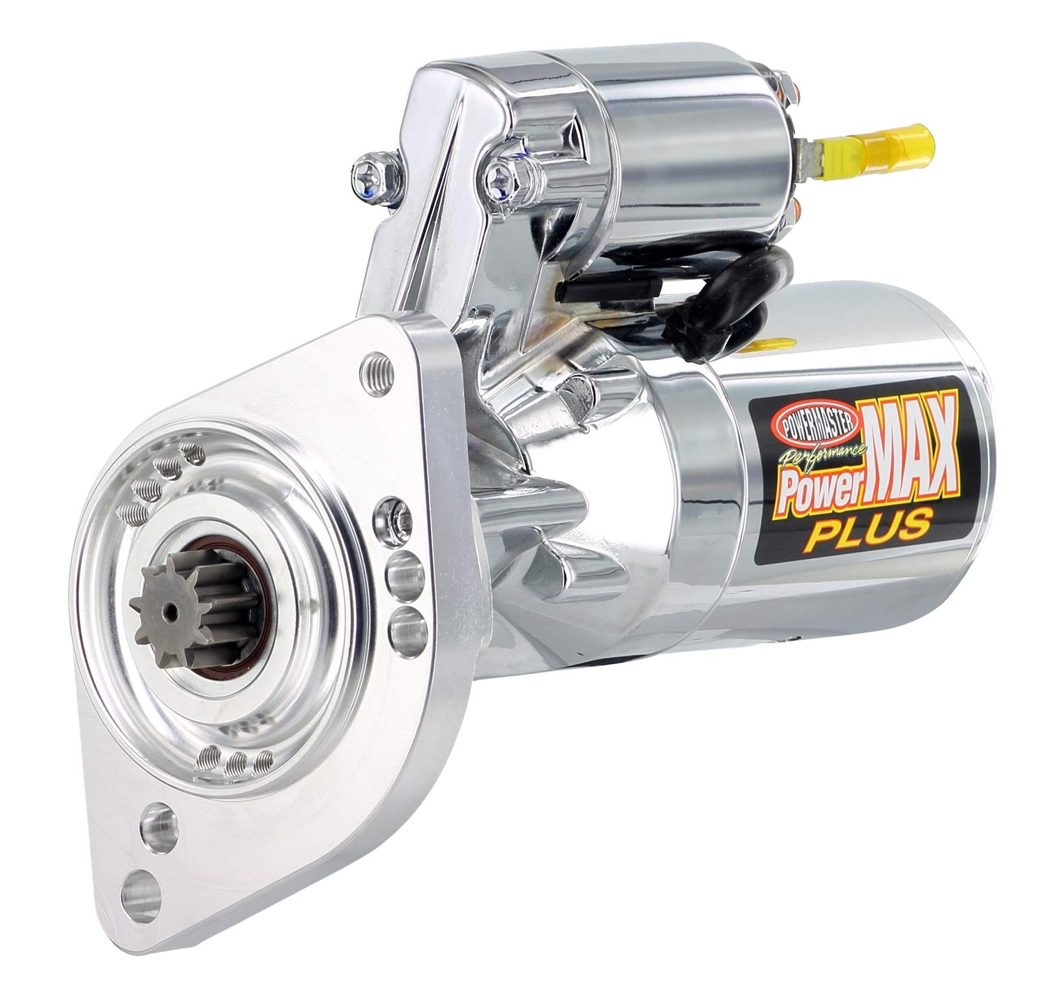 PowerMAX Plus Powermaster 19000-15 Starter with Billet (Black AMC/Jeep All V8, L6 (Except 4.0L) Early up to 1987 14:1 Chrome), 1 Pack