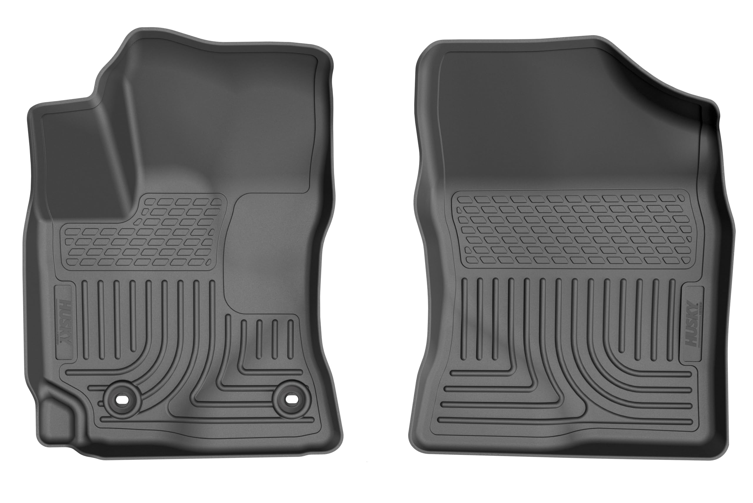 Weatherbeater Husky Liners Floor Mats | Fits 2014-2019 Toyota Corolla, Automatic Trans (Only Fits Sedan for 2019) | Front Row, 2-pc Black - 13711