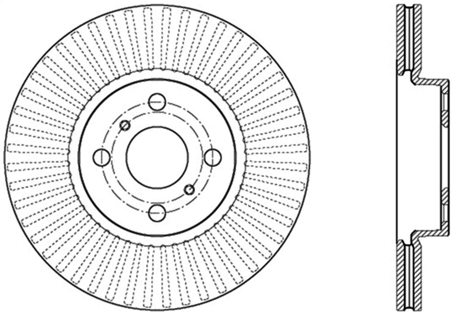 Sport Drilled/Slotted Brake Rotor StopTech 127.44178L (Front Left), 1 Pack