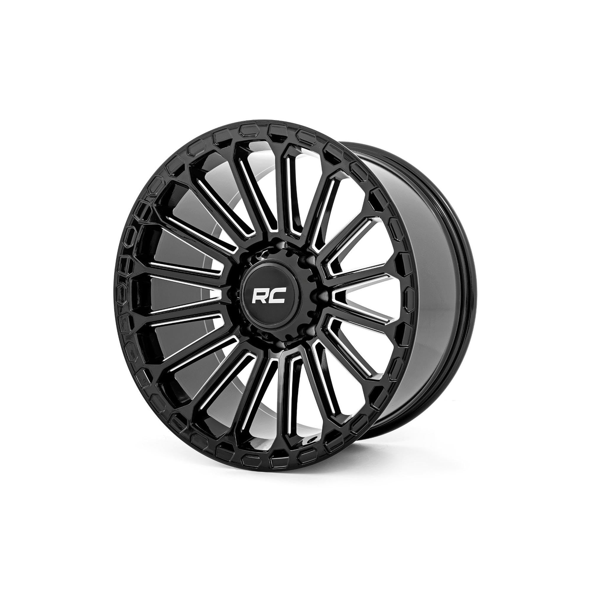 Rough Country One-Piece 97 Series Aluminum Wheel - 20x10, 8x170mm Bolt Pattern, 19mm Offset, Gloss Black