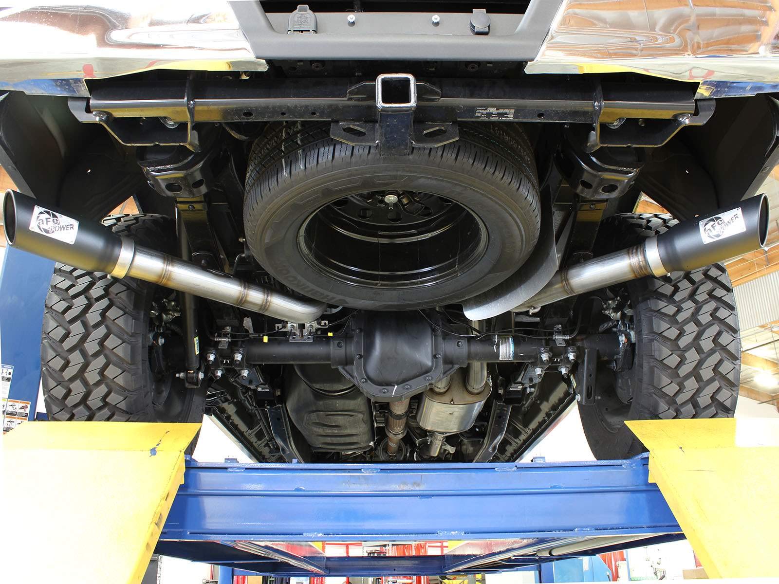 MACH Force-Xp aFe Power 3" SS Dual Side-Exit Cat-Back Exhaust System with Polished Tips