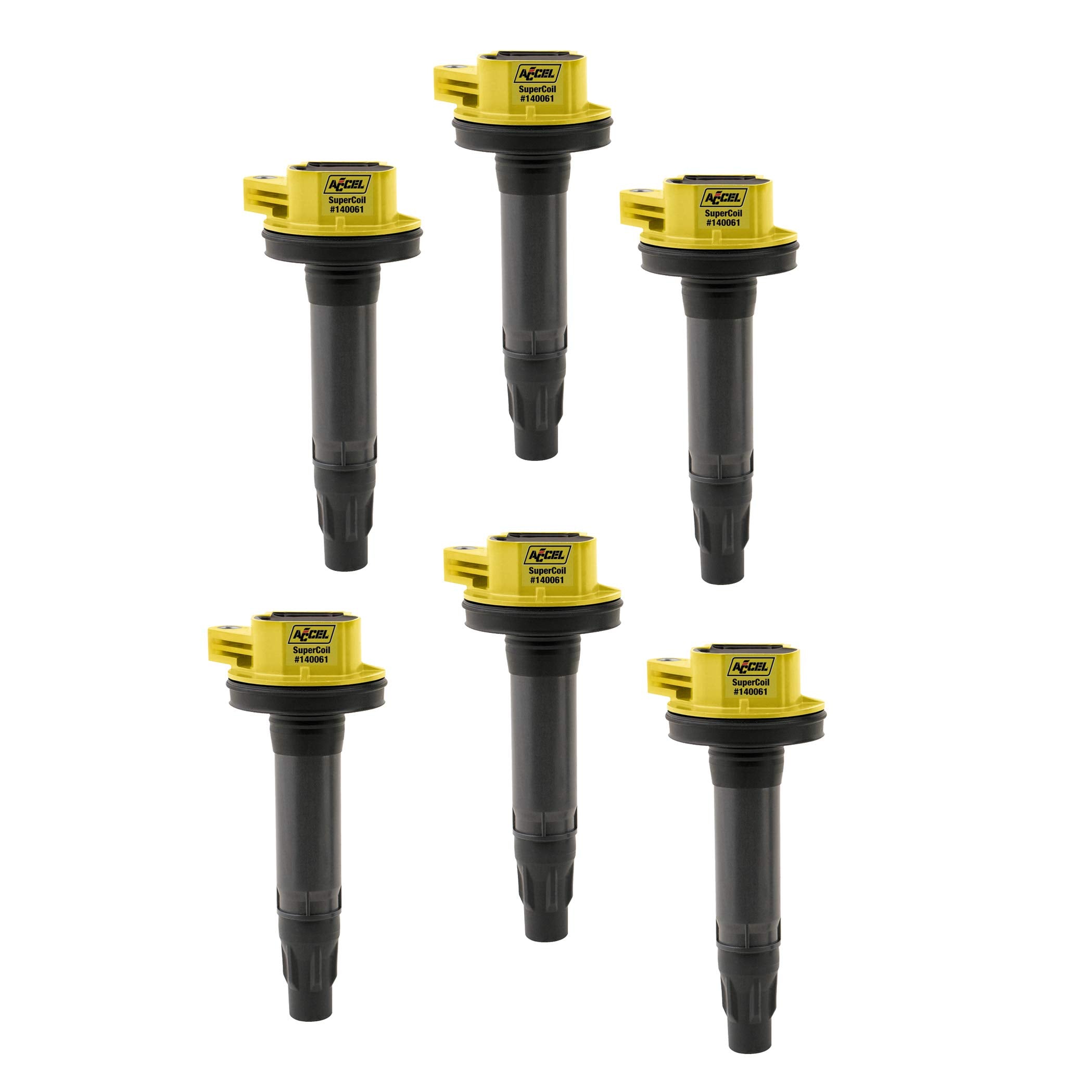 SuperCoil ACCEL 140061-6 Ignition Coil Series - Yellow, 6-pack