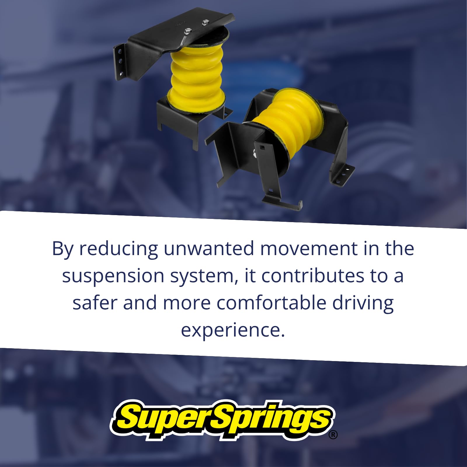 SumoSprings Rear Maxim for Ford F-53 | SuperSprings SSR-187-54-1 | Left/Right Pair | 7000 (lb) Capacity at 50% Compression | Made in the USA, yellow