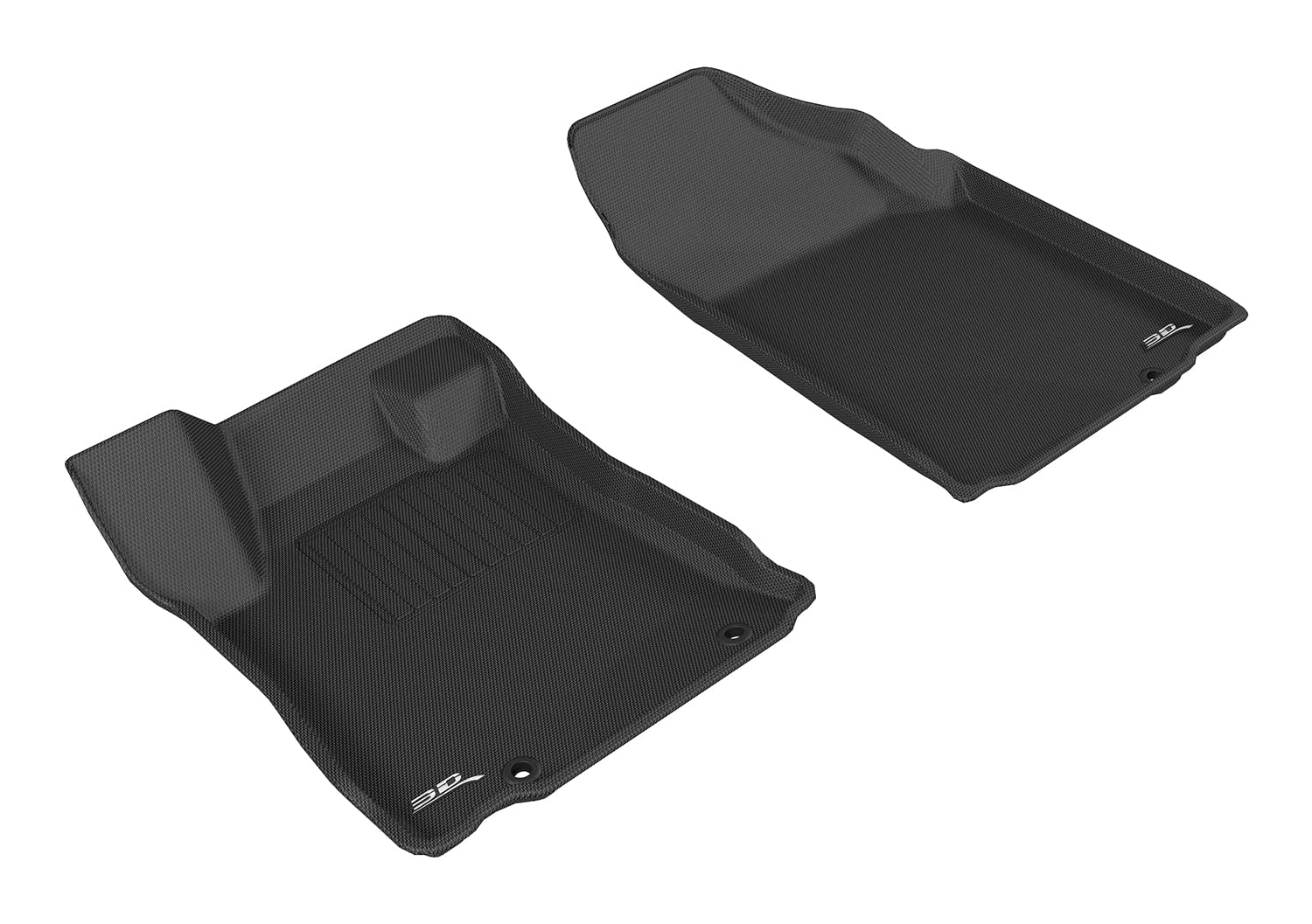 Kagu Floor Mat 3D MAXpider Custom Fit (Black) Compatible with Nissan Altima Sedan 2016-2018 - Front Row