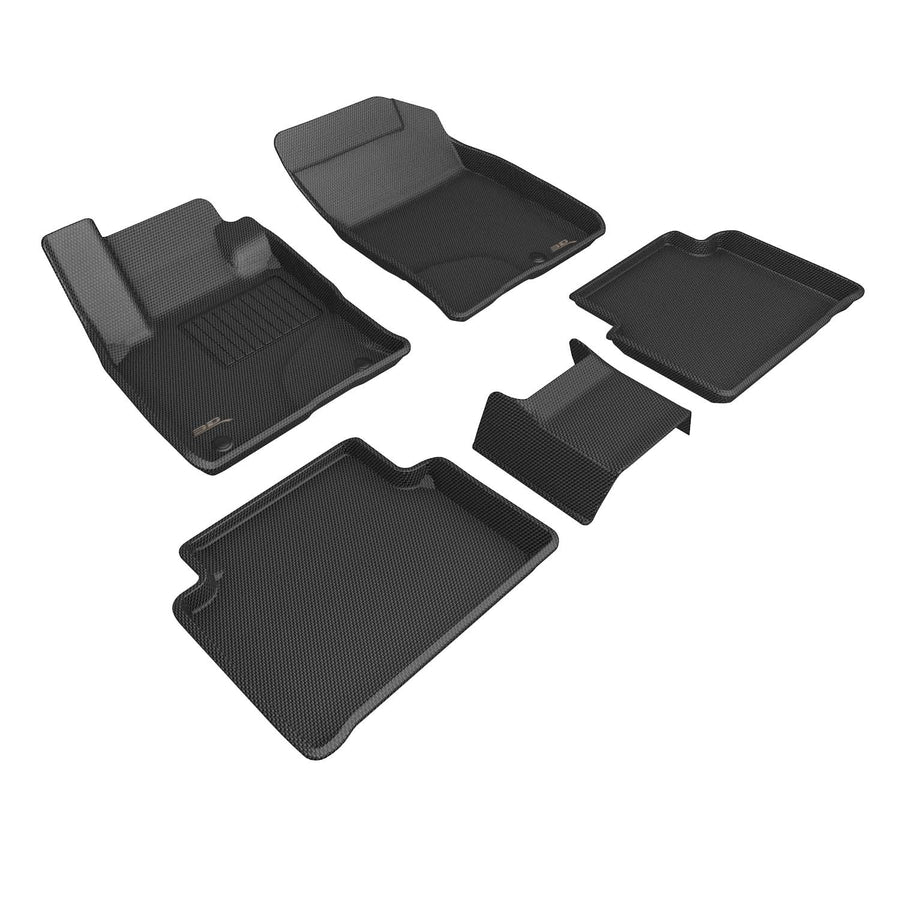 Kagu Floor Mat 3D MAXpider Custom Fit (Black) Compatible with Lincoln Corsair 2020-2026 - Full Set