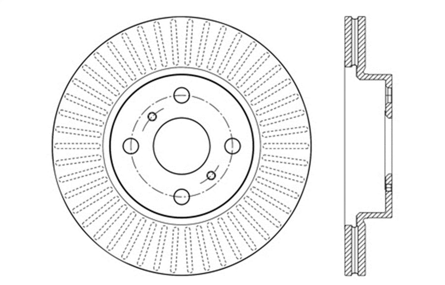 Sport Drilled/Slotted Brake Rotor StopTech 127.44180L (Front Left), 1 Pack