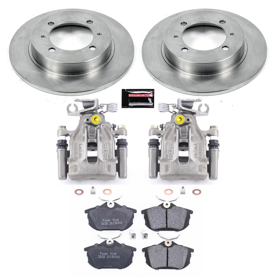 Power Stop KCOE913 Replacement Rear Stock Brake Kit with OE Calipers For Volvo S40 2000-2004, Volvo V40 2000-2004 [Model Specific]