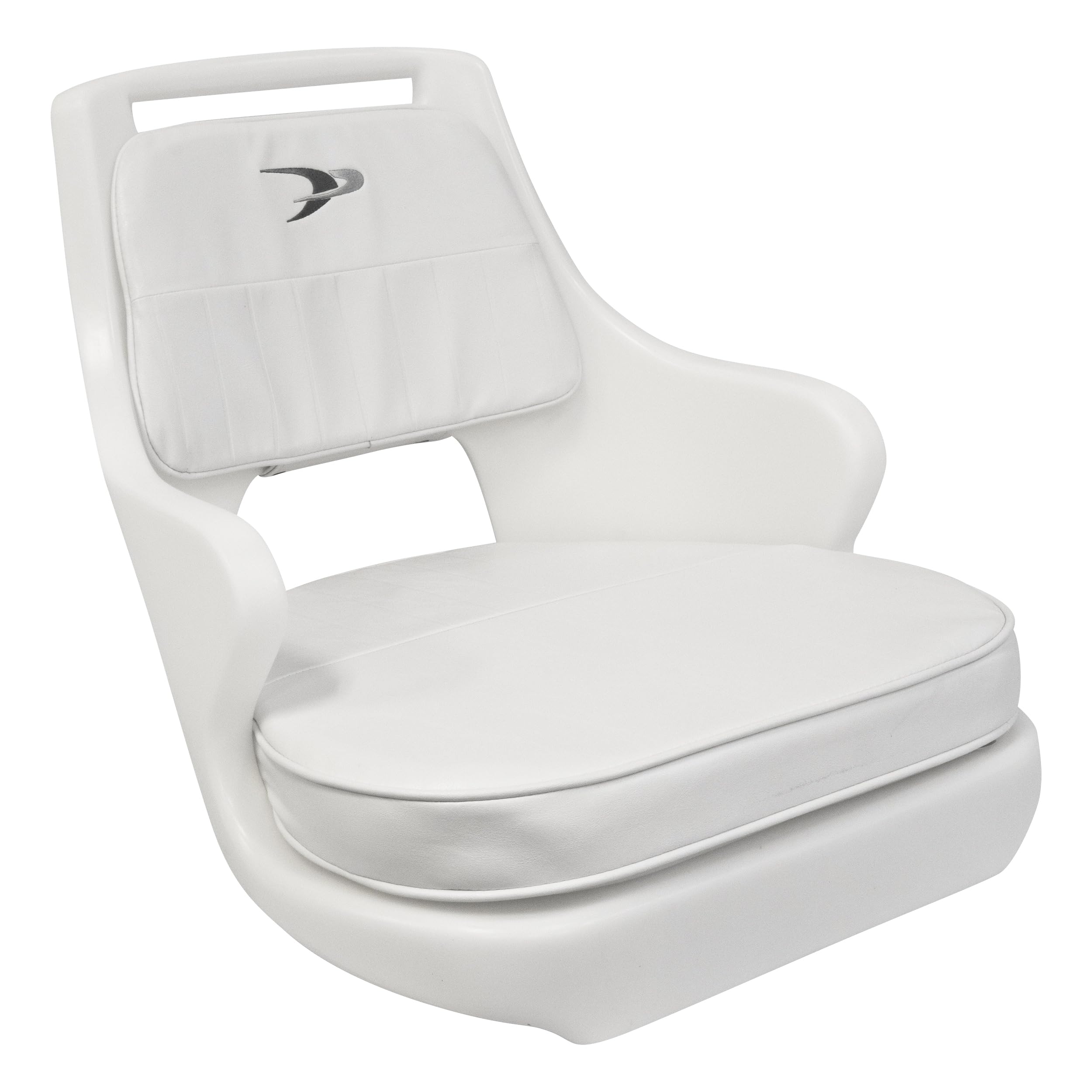 8WD015-3-710 Wise Standard Compact Pilot Chair with Cushions and Mounting Plate, White