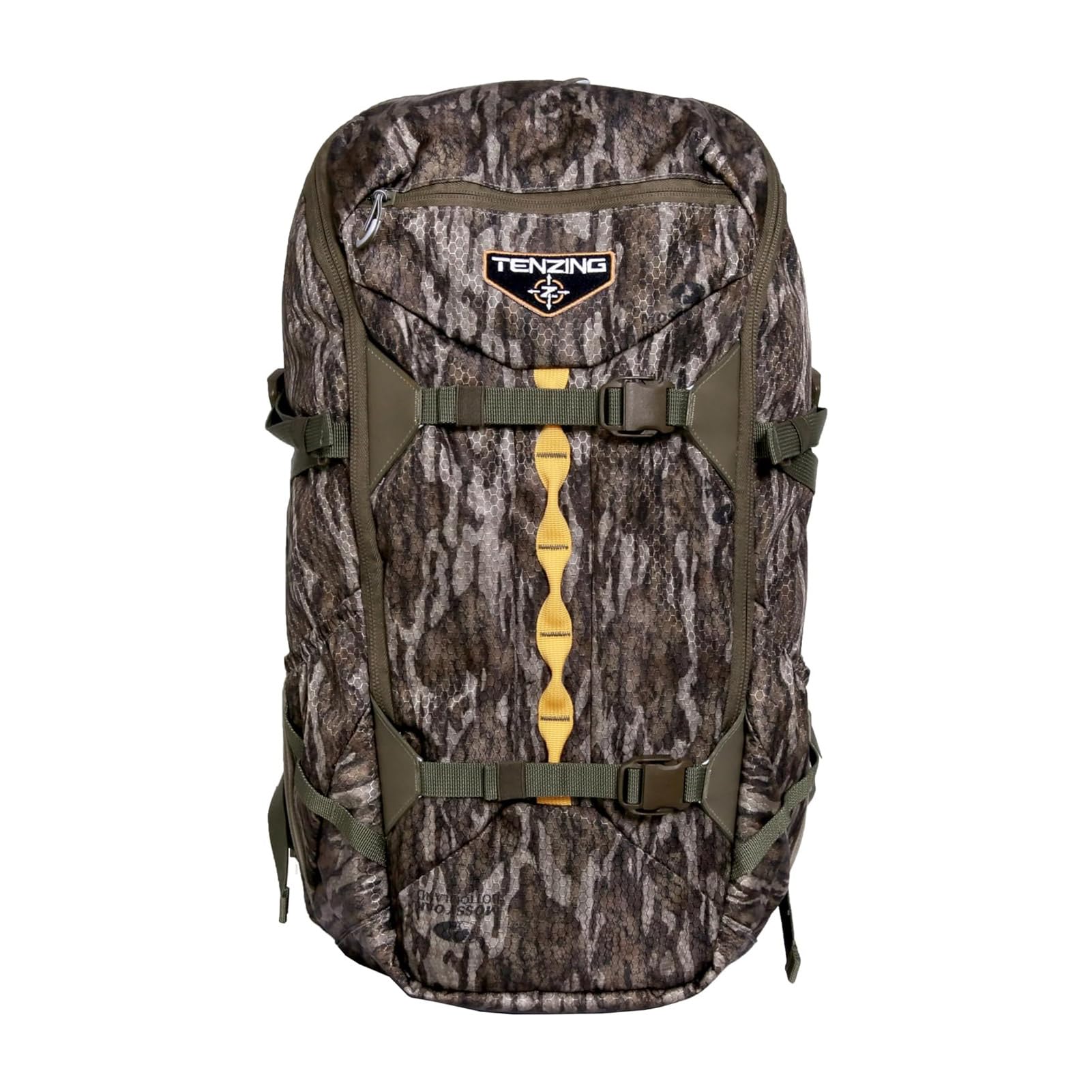 Whitetail TENZING 2100 Day Pack, Mossy Oak Bottomlands Hydration Bladder Compatible Durable Camo Backpack with 4 Compartments & 15 Organizational Pockets for Hunting Gear and Equipment