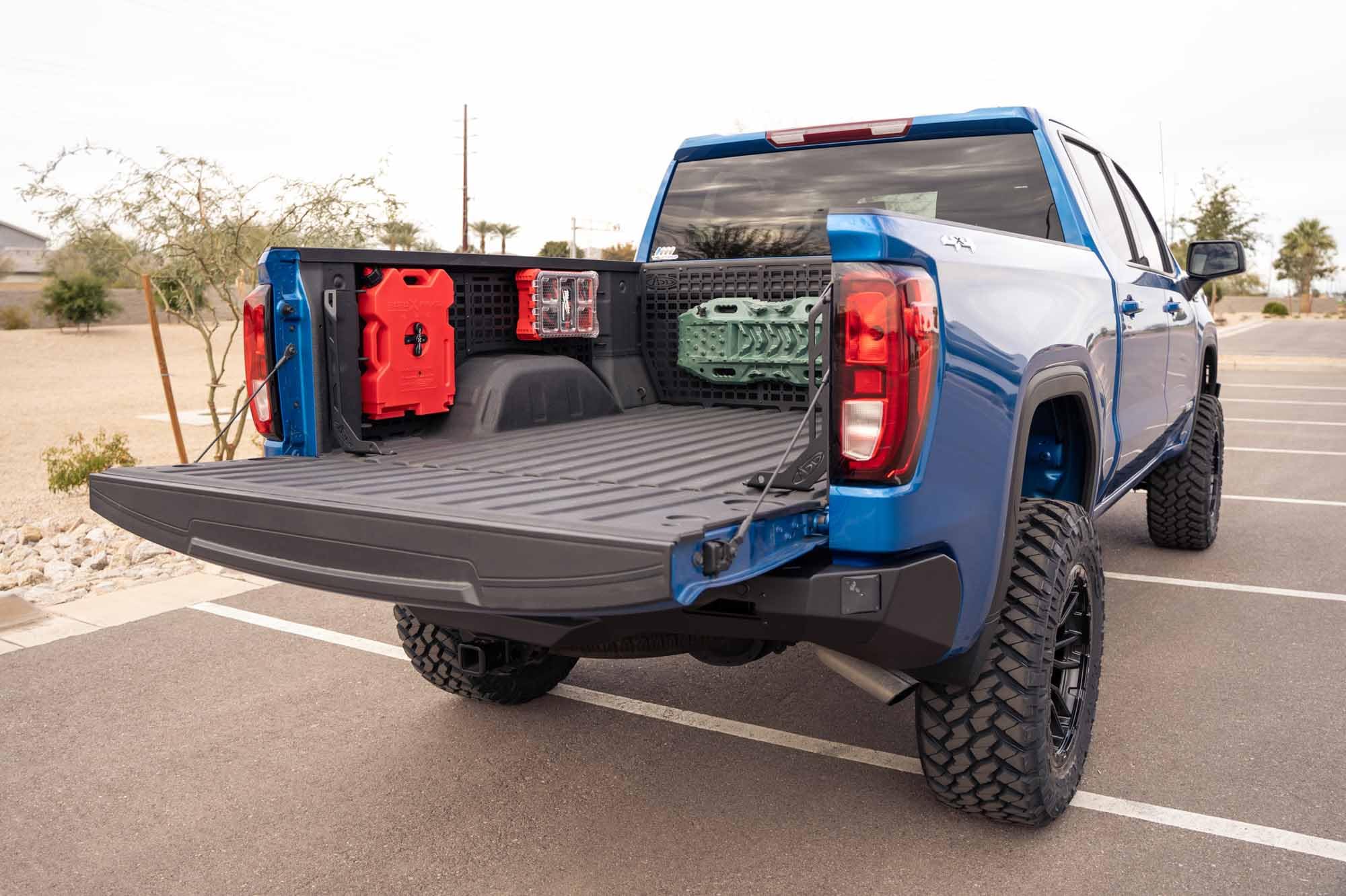 Molle Panels Bed Side for The 2019-2024 Chevy Silverado 1500/GMC Sierra 1500 | Molle Pattern Offers Diverse Mounting Solutions | Made in The USA | Addictive Desert Designs (Driver Side Full Kit)