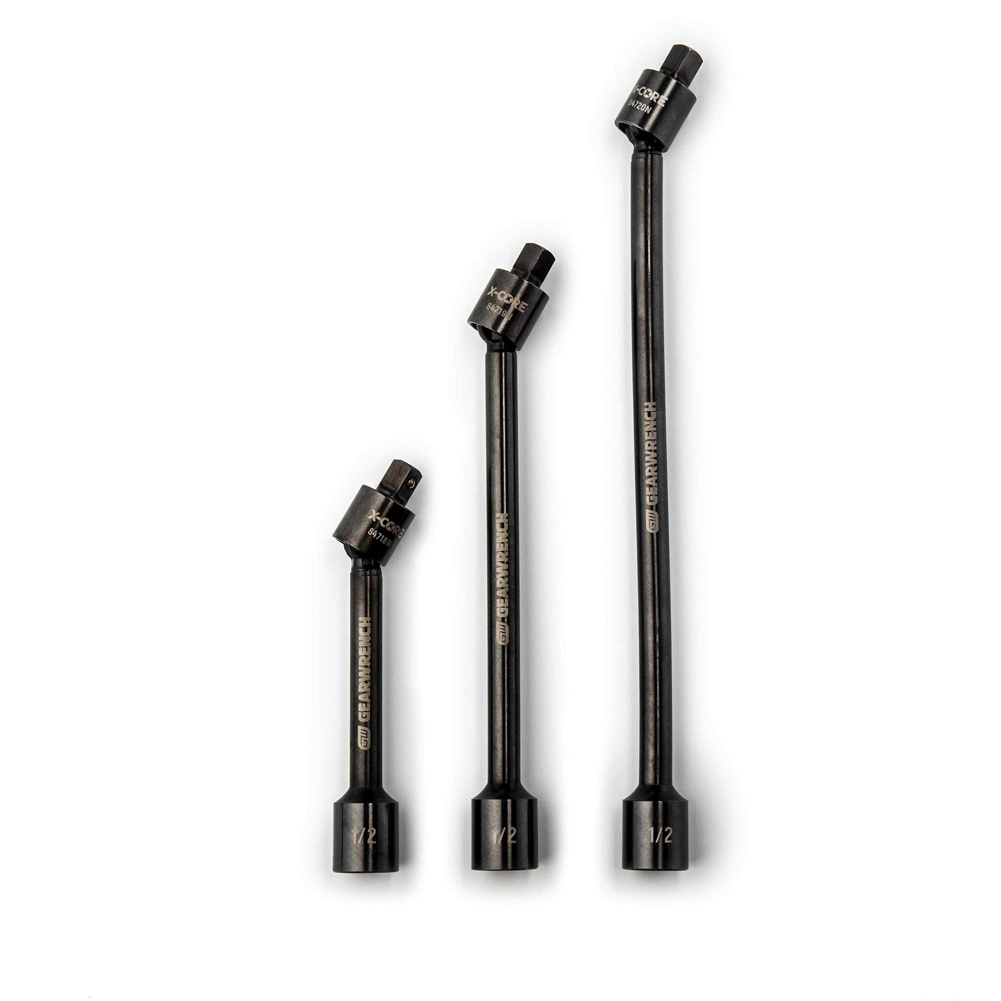 GEARWRENCH x-Core 1/2" Drive Pinless Universal Joint Impact Extension Set 6", 9" & 12" - 84721N