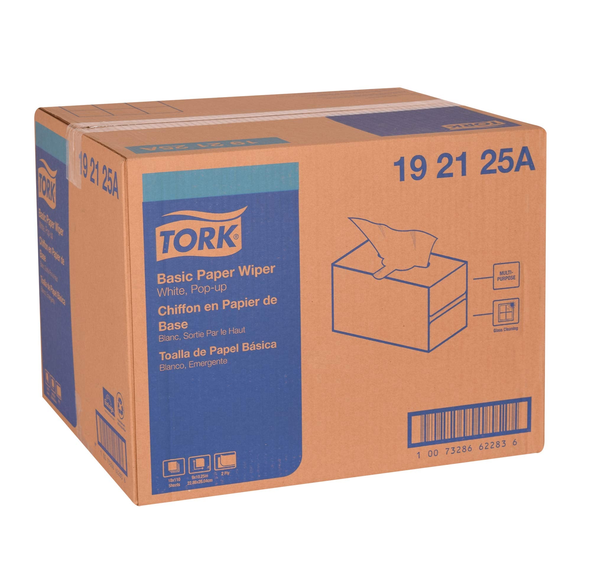 Tork Paper Towels Value White, Pop-up Box, 110 Paper Towels per Pack, 18 Packs