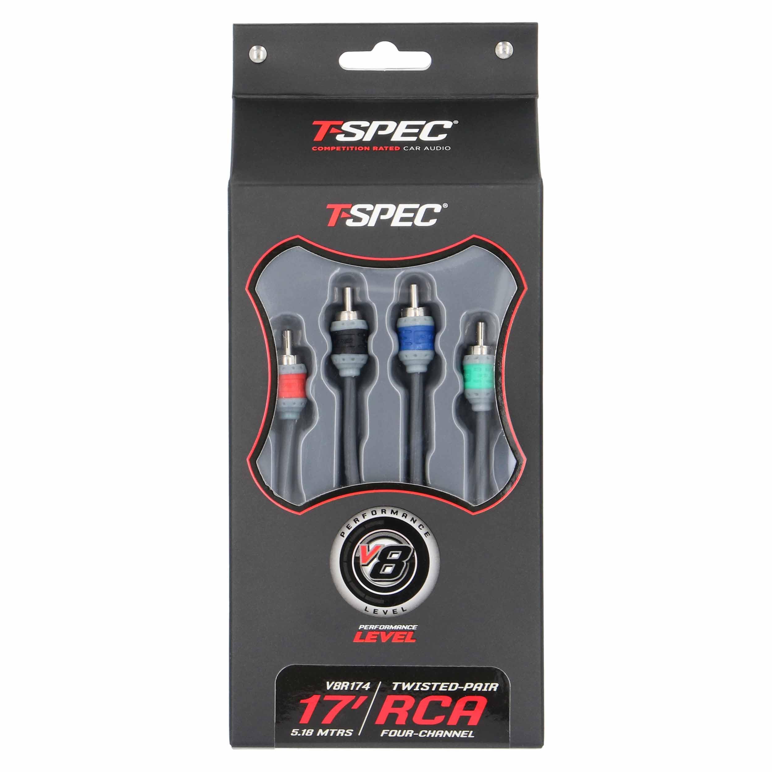 RCA v8 Series T-Spec 4-Channel Audio Cable - 17 FT