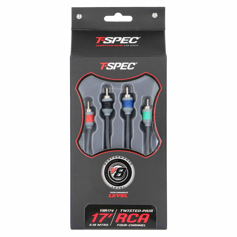 RCA v8 Series T-Spec 4-Channel Audio Cable - 17 FT