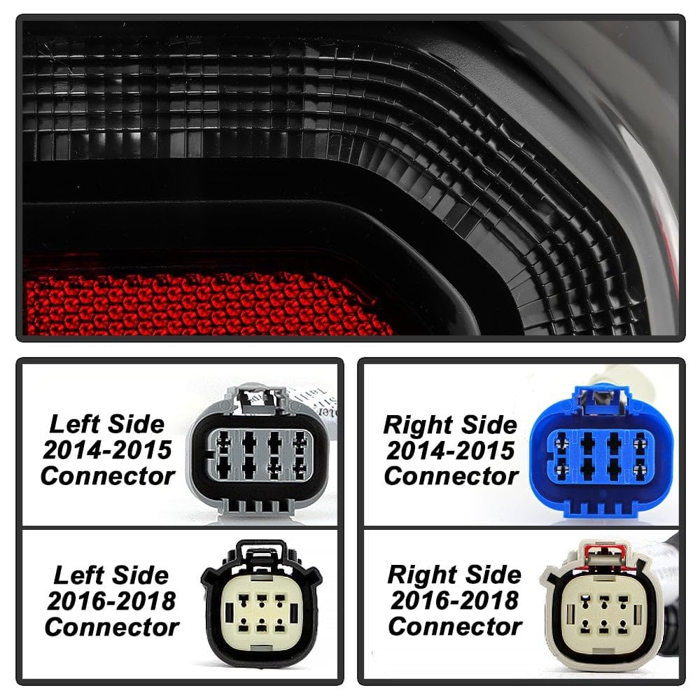 (xTune) GMC Sierra 1500 OE+ 14-18 (Fit Halogen Upgrade to Denali Style) LED Tail Light - Black