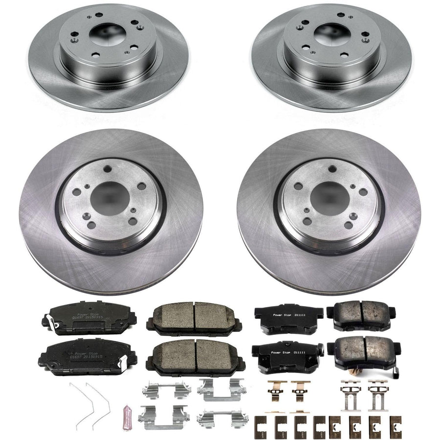 Power Stop KOE7529 Replacement Brake Kit-OE Brake Rotors & Ceramic Brake Pads For Acura ILX 2017-2022 Autospecialty