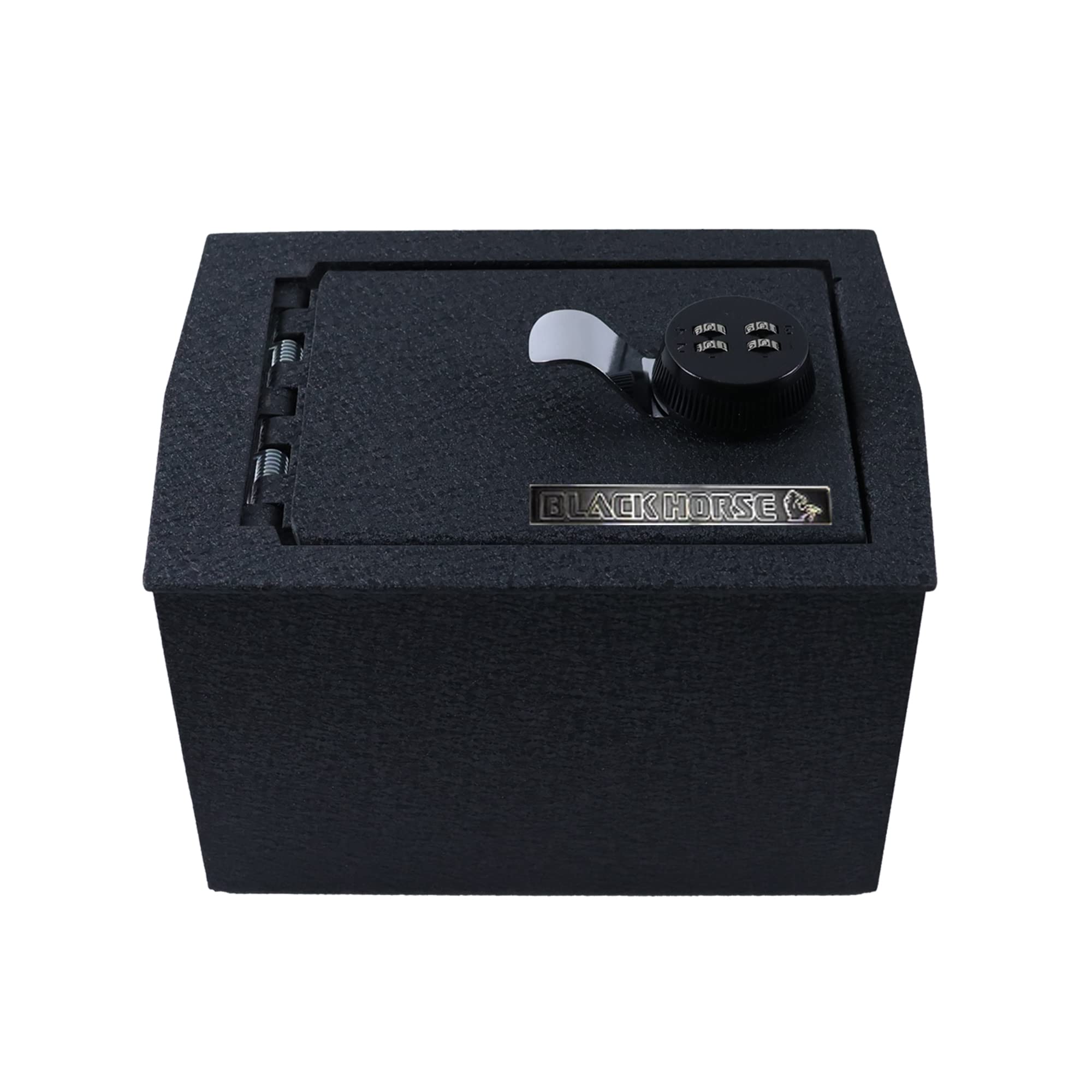 Center Console Safe Black Horse Black Gun Box Organizer, with 4 Digit Combination Resettable Lock Compatible with 2015-2020 Subaru Outback-ASSO01