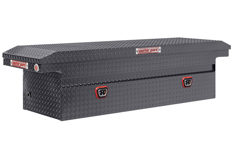 Weather Guard Saddle Truck Box Model 121-6-04, Aluminum, For Full Size Trucks, Low Profile, Gunmetal Gray, 11.0 cu ft capacity