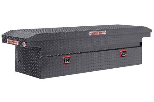 Weather Guard Saddle Truck Box Model 121-6-04, Aluminum, For Full Size Trucks, Low Profile, Gunmetal Gray, 11.0 cu ft capacity