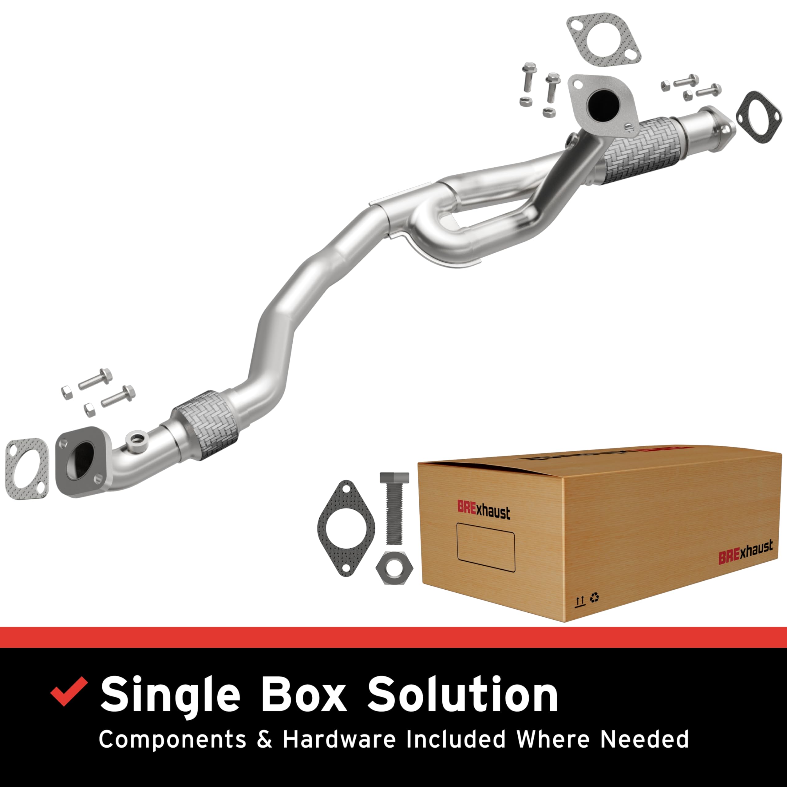 Replacement Front Pipe Kit BRExhaust 107-0110: Direct-Fit, Compatible with 09-17 Outlook, Traverse 3.6L
