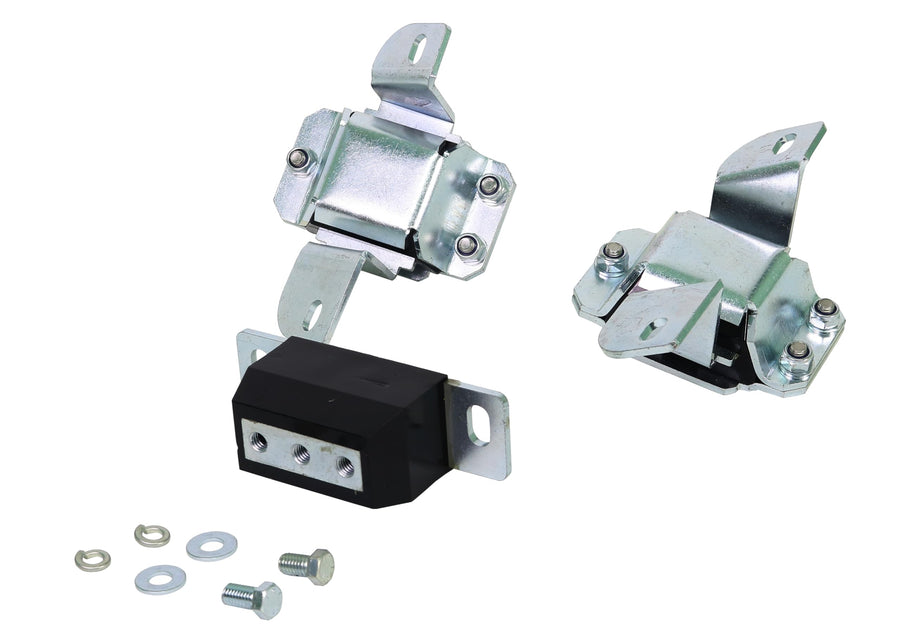 Whiteline W93535 Transmission Crossmember Kit and Engine Mount Compatible with 84-95 Capri, Mustang