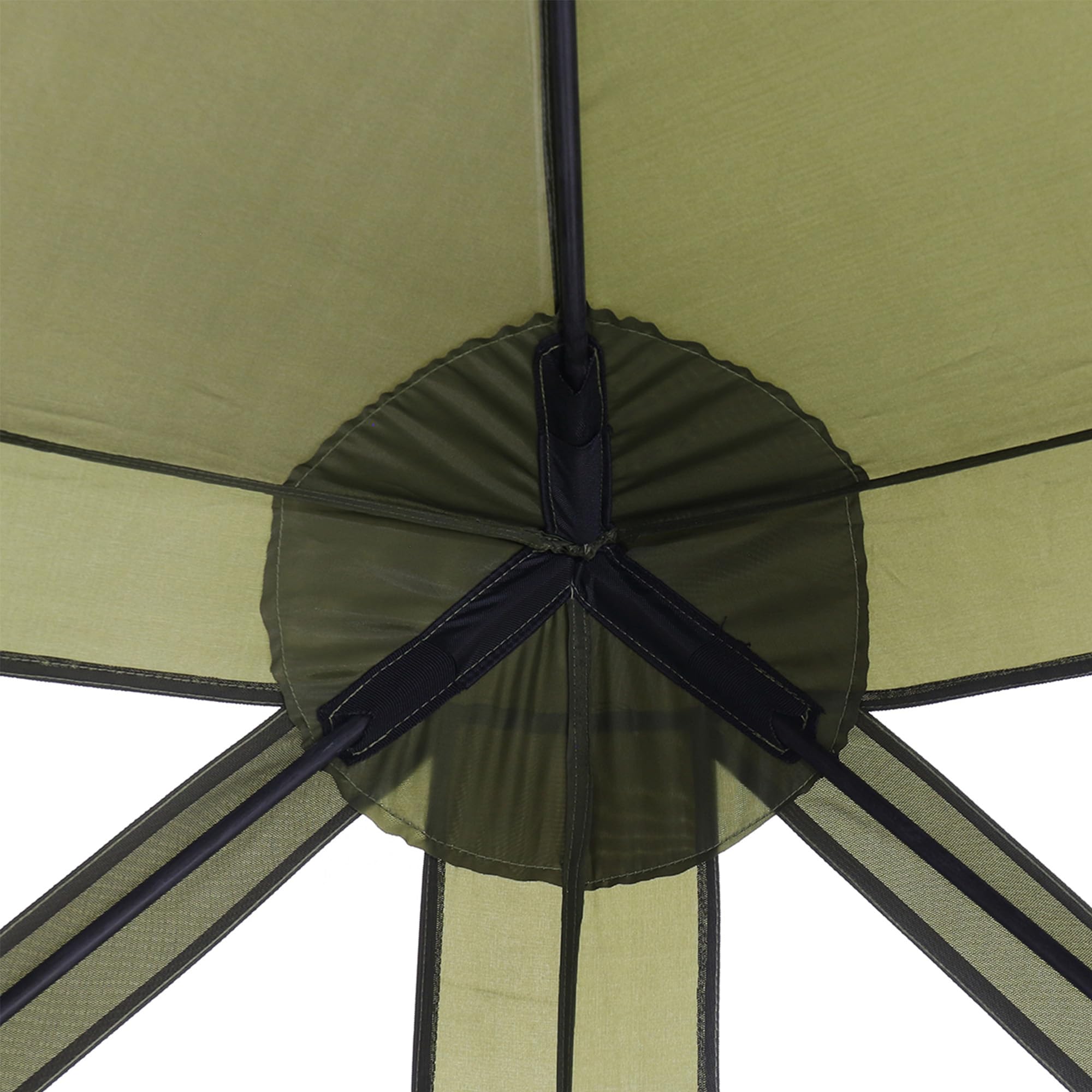 Pop Up CLAM Screen Tent, Outdoor Camping Gazebo Canopy, Traveler, 6' x 6', Green