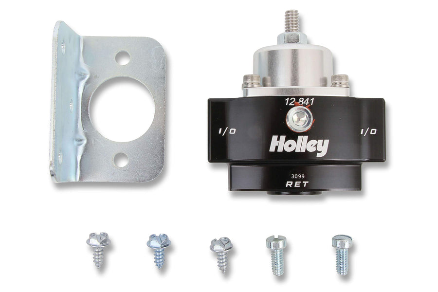 12-841 Holley 4.5-9 PSI Adjustable Bypass Billet Fuel Pressure Regulator with 3/8" NTP Ports