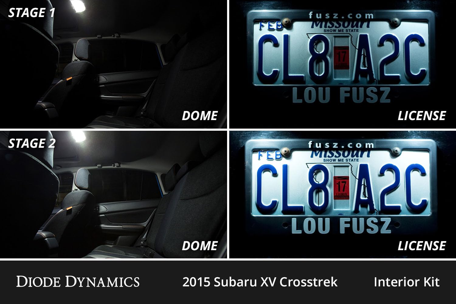 LED interior bulb pack Diode Dynamics compatible with Subaru Crosstrek 2013-2015, Stage 1