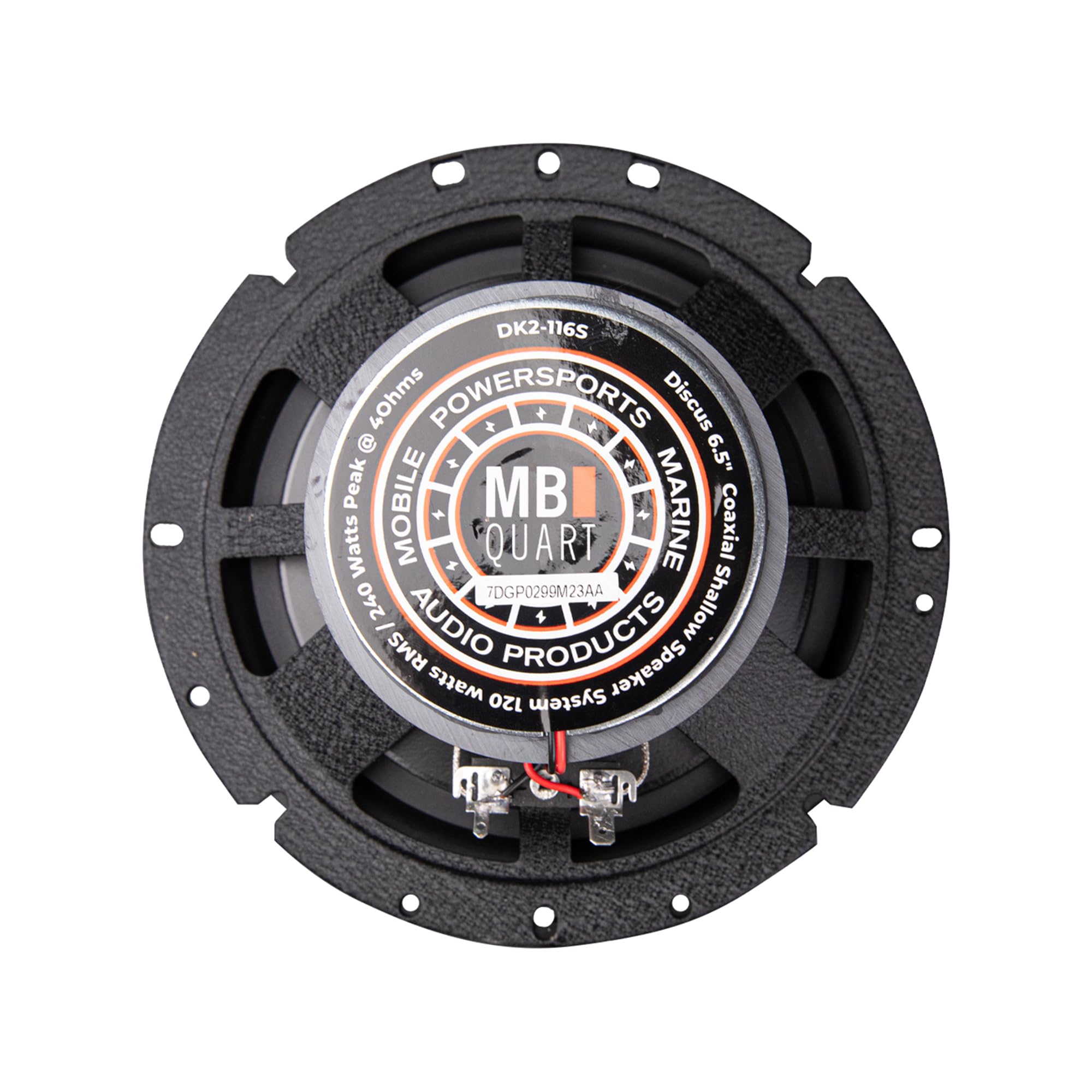 6.5-Inch MB Quart DK2-116S Discus Shallow Mount 2-Way Coaxial Speakers, 60/120W RMS System Power, Aluminum Dome Tweeters, Butyl Rubber Surrounds